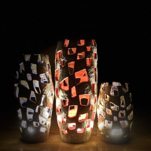 Alternative view of Bộ Đèn Gốm Nghệ Thuật Những Ô Cửa