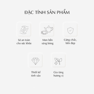 Alternative view of Bộ trà 1.3 L - Hoàng Cung - Sơn Hà