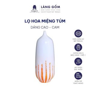 Lọ hoa men chảy dáng miệng túm