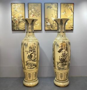 Lục bình gốm sứ vẽ vàng 24k cao cấp