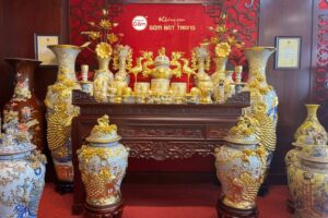 sức mạnh ngũ hành lộc bình gốm bát tràng
