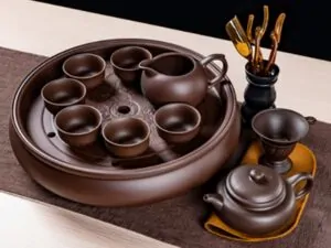 Bộ ấm chén gốm sứ bát tràng