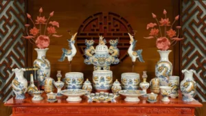 Trọn bộ đồ thờ gốm Bát Tràng trang nghiêm, chuẩn truyền thống