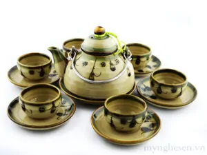 bộ ấm chén gốm sứ bát tràng